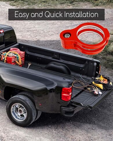 قفل الباب الخلفي مضاد للسرقة مناسب لسيارة تويوتا تاكوما 2005-2015، أقفال الباب الخلفي مع سبائك الألومنيوم شديدة التحمل للشاحنة، أحمر in Kuwait