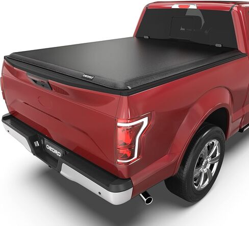 OEDRO Quad Fold Tonneau Cover Soft Four Fold Truck Bed Covers Compatible with 2015-2024 Ford F-150 F150 with 5.5 Feet Bed in Kuwait