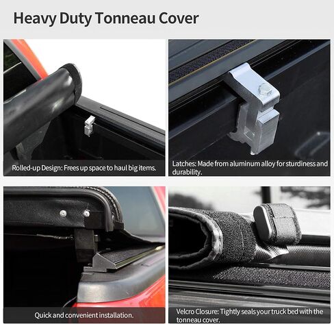 OEDRO Quad Fold Tonneau Cover Soft Four Fold Truck Bed Covers Compatible with 2015-2024 Ford F-150 F150 with 5.5 Feet Bed in Kuwait