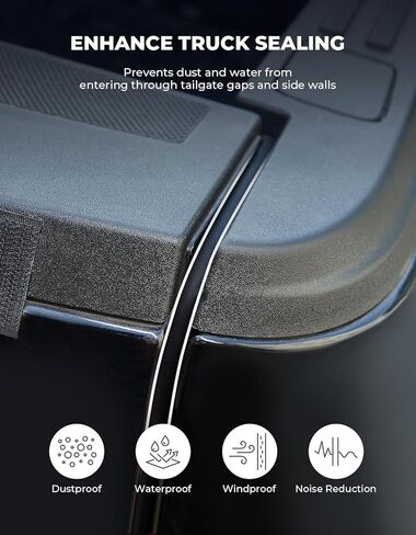 ISSYAUTO 19.7ft Truck Tailgate Seal Universal Pickup Tailgate Seal for Tailgate Gap, Sidewall or Use with Truck Tonneau Cover in Saudi Arabia