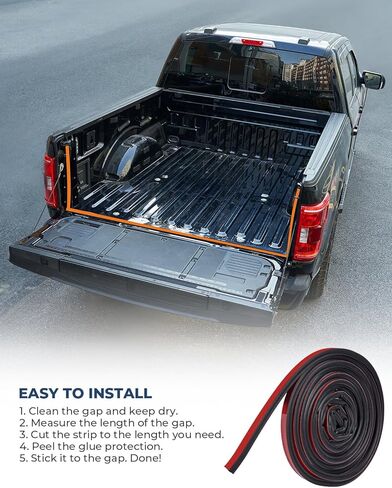 ISSYAUTO 19.7ft Truck Tailgate Seal Universal Pickup Tailgate Seal for Tailgate Gap, Sidewall or Use with Truck Tonneau Cover in Saudi Arabia