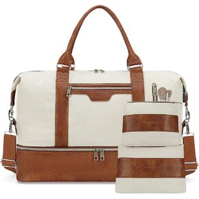 Weekender Bag, Weekender Bags for women .Overnight Travel Carry On Duffel Tote with Shoe Pouch