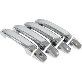 NewYall ABS Plastic Chrome Exterior Door Handle Covers for Sierra Silverado Suburban 1500 2500 3500 Tahoe Yukon 2014-2019 Outer Front Rear Left Driver and Right Passenger Side