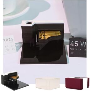 Time Piece Calendar, 3d Memo Pad Creative Desk Calendar, Room Decor Aethetic Gift (2025 Calendar Piano Black)