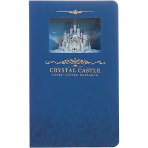 3D Paper Art Hollow Sculpture Notebook, Exquisite Creative Journal, Cute Journal, Hard Cover Journal Notebooks, Crystal Castle Aesthetic Journal for Reading, Daily Writing, Painting