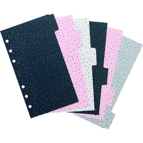 Filofax Organizer Accessory, Personal Size, Confetti Collection, Dividers with Tabs, Set of Six (B132703)