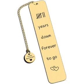 8th Anniversary Bronze Gifts for Him Her 8 Year Anniversary Wedding Gifts for Couple Husband Wife Anniversary Birthday Christmas Gifts for Women Men Happy Anniversary Bookmark Regalos De Aniversario