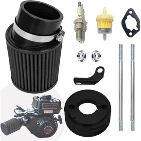 QYMOTO Upgrade Air Filter Kit for Predator 212cc,Coleman CT200U,KT196 Air Filter Performance Intake Kit Adapter for CT200U-EX Axis M200 BT200X Baja MB165 MB200 Mini Bike Go Kart GX160 GX200 Engine