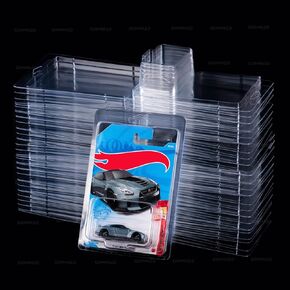 12 Pcs Protector Packs Compatible with Hot Wheels Model Car Clamshell Cases Plastic Car Display Protective Case Clear Die Cast Car Blister Pack Covers