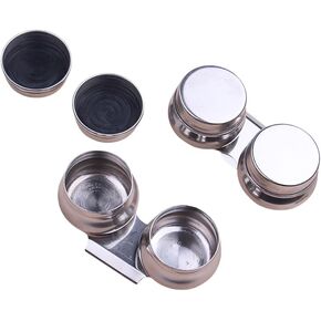 Stainless Steel Double Dipper Oil Painting Palette Cup with Lid and Clip Leakproof Wide Mouth Oil Paint Pot Container Portable Oil Paint Container Cup Clip On Palette for Watercolor Gouache Drawing