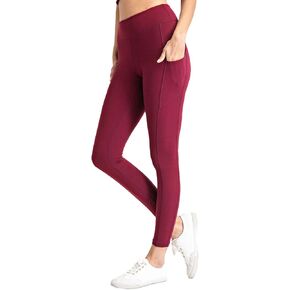Hype Up Women's High Waisted Buttery Soft Full Length Activewear Leggings with Side Pockets (S-3X)