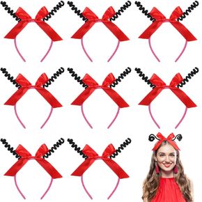 8 قطع عيد الميلاد القوس الأحمر عقال أسود علة هوائي عقال الخنفساء النحل الحشرات الشعر الفرقة زي ملحق للجنسين الكبار حجم واحد لتأثيري حزب صور الدعائم عيد الميلاد عيد الميلاد الملحقات in Kuwait