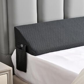 Twin Size Bed Wedge Pillow for Headboard Pillow Mattress Gap Filler Pillow(0"-8") Gaps Between Mattress and Wall College Dorm Bed Wedge Pillow Twin Bed White Bedside Pillow Mattress Space Filler