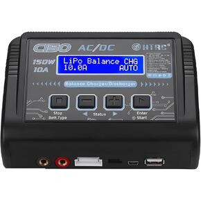 HTRC C150 AC/DC 150W 10A RC Smart Battery 6S Lipo Balance Charger for LiPo LiHV Life Lilon NiCd NiMh Pb Battery Discharger