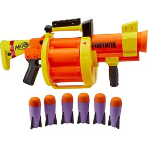 مسدس Nerf Fortnite GL Rocket-Firing - أسطوانة 6 صواريخ، من المضخة إلى النار - تتضمن 6 صواريخ رسمية - للشباب والمراهقين والبالغين والبرتقالي in Kuwait