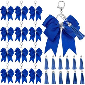 12 مجموعة يهتف القوس المفاتيح المشجع فريق السائبة هدايا عيد الميلاد العنصر شرابة التشجيع حجر الراين كيرينغ للنساء in Kuwait