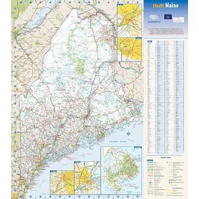 Maine State Wall Map - 18.5" x 20.75" Paper