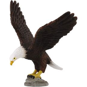 CollectA Wildlife American Bald Eagle Toy Figure - Authentic Hand Painted Model, 4.1"L x 3.5"H