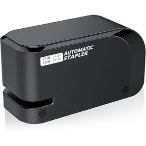 Automatic Stapler - Compatible with 24/6 and 26/6 Staples - Electric Stapling for Office and Home - 25-Sheet Capacity - Battery or USB Powered