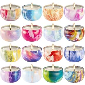 16 Pack Scented Candles, 2.5 oz Natural Soy Wax Candles Gift Set for Woman, Aromatherapy Candles for Valentine's Day Mothers Day Anniversary