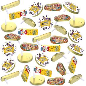 144 Pack Noise Makers Bulk Traditional Purim Gragger Assorted Shapes Metal Noisemaker for Purim Toy