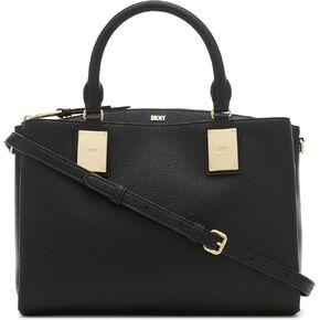 DKNY Chris Medium Satchel, Black/Gold