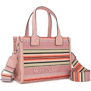 Montana West Small Tote Purses for Women Striped Crossbody Top-Handle Bags