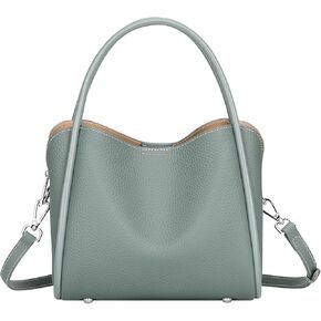 Over Earth Genuine Leather Satchel Handbags for Women Small Top Handle Crossbody Bag with Two Straps