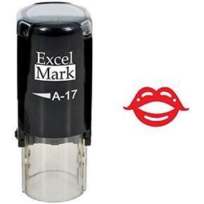 ExcelMark Lips - Self-Inking Rubber Stamp - Red Ink