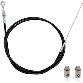 1 PC Car Throttle Control Assembly, Looped 71-inch Throttle Control Cable with Sleeve Cable, Modification Replacement Repair Parts, Suitable for Most Cars, Karts, and Bicycles (Black)