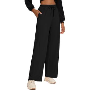 M MOTEEPI Wide Leg Sweatpants Women 30" Lounge Sweat Pants Teen Y2k Baggy Trousers with Elastic Waist Straight Leg Bottom