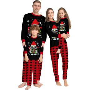 Christmas Pajamas for Family Matching Set Xmas PJs Family Set Holiday Sleepwear for Men Women SD-001-S