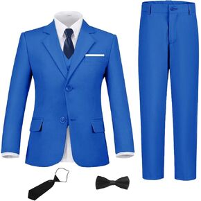 Fxzpiodi Boys Suit Slim Fit 6 Piece Formal Toddler Suits Set Kids Tuxedo Suits for Wedding Prom Teen Boy Dress Outfit