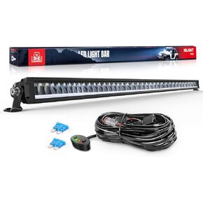 Nilight 50.5 Inch Single Row LED Light Bar 210W 21260LM Anti-Glare Flood Spot Combo DRL Offroad Slim Light Bar IP68 w/ 14AWG DT Wiring Kit for Pickup Truck SUV ATV UTV Boat 4x4 Jeep