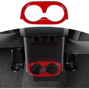 RT-TCZ for Wrangler JK Rear Cup Holder Frame Trim Cover for Jeep Wrangler JK JKU 2007-2010 Red Interior Accessories