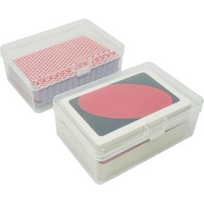 2Pcs Card Case Holder Box Designed for Classic UNO Card Game, Compatible with 108 UNO Classic Cards, Suitable for Classic UNO Deck, High Capacity Plastic Playing Card Holder Case Box (No Cards)