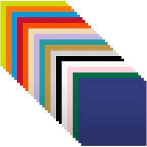 YOFONE Smart Removable Vinyl for Cricut Explore 3 & Maker 3, Assorted Colors Vinyl Adhesive Bundle, 30 Sheets 13in x 13in
