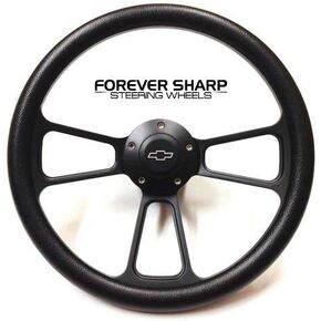 Billet Muscle Steering Wheel Compatible with Chevy Gm 95-01 Set W/Chevy Engraved Horn GMC TRUCK