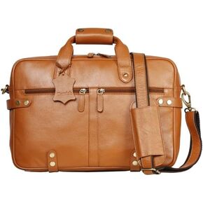 حقيبة كروسبودي مصنوعة يدويًا من الجلد الطبيعي للسفر والمكتب والكمبيوتر المحمول حقيبة متعددة الأغراض للجنسين مقاس 10.8 × 15.5؟ × 3.5؟ بوصة. هدايا للرجال in Kuwait