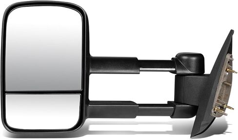 DNA Motoring TWM-003-T222-BK Pair of Manual Telescopic Foldable Towing Mirrors Compatible with 07-13 Silverado/Suburban/Sierra/Yukon/Tahoe/Escalade, Black in Saudi Arabia
