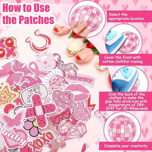 Thiccywoov 80 Pcs Summer Iron on Patches for Trucker hat Beach Hawaiian Sew on Embroidered Cute Patches Applique Repair DIY Crafts for Clothing Hat Backpacks Shirt Jeans Bag Clothes in Kuwait