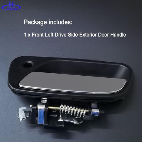 80871 مقبض الباب الخارجي لجانب السائق الأمامي لسيارة Toyota T100 1993-1998، يستبدل TO1310135، 6922034020، إطار أسود | مع رافعة من الكروم in Kuwait