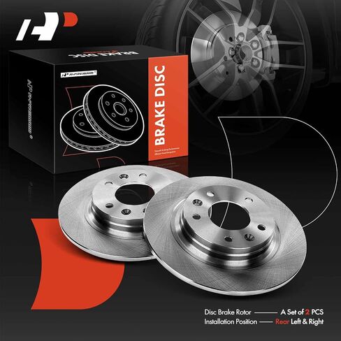 A-Premium 11.00 inch (280mm) Rear Solid Disc Brake Rotors Compatible with Select Ford, Lincoln, Mazda and Mercury Models - Fusion 2006-2012, 6 2003-2013, MKZ 2007-2012, Zephyr 2006, Milan 2006-2011 in Saudi Arabia