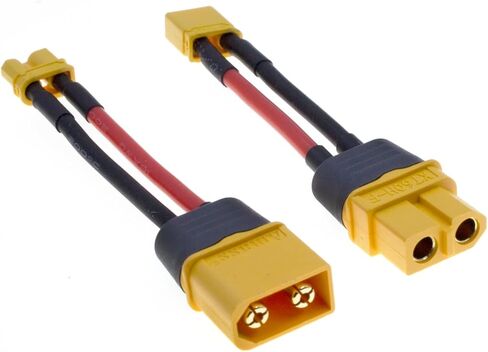 4 قطعة XT30 إلى XT60 التوصيل أنثى ذكر موصل محول مع 16AWG 5 سنتيمتر سلك ل طائرة بدون طيار FPV RC سيارة يبو شاحن البطارية in Kuwait