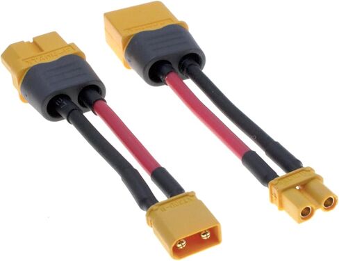 4 قطعة XT30 إلى XT60 التوصيل أنثى ذكر موصل محول مع 16AWG 5 سنتيمتر سلك ل طائرة بدون طيار FPV RC سيارة يبو شاحن البطارية in Kuwait