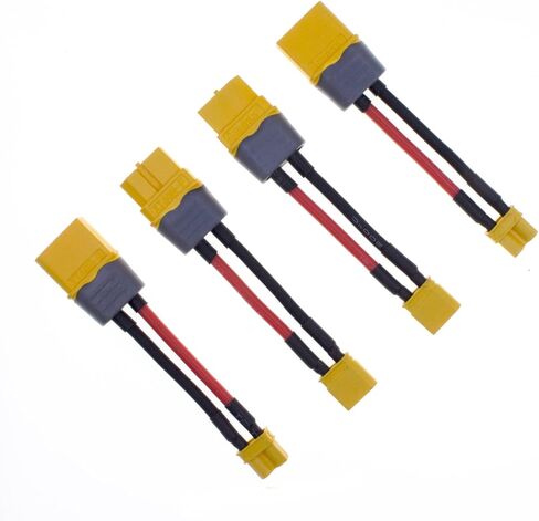 4 قطعة XT30 إلى XT60 التوصيل أنثى ذكر موصل محول مع 16AWG 5 سنتيمتر سلك ل طائرة بدون طيار FPV RC سيارة يبو شاحن البطارية in Kuwait