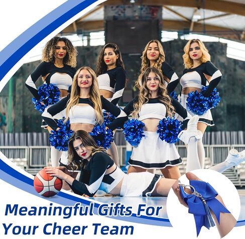 12 مجموعة يهتف القوس المفاتيح المشجع فريق السائبة هدايا عيد الميلاد العنصر شرابة التشجيع حجر الراين كيرينغ للنساء in Kuwait