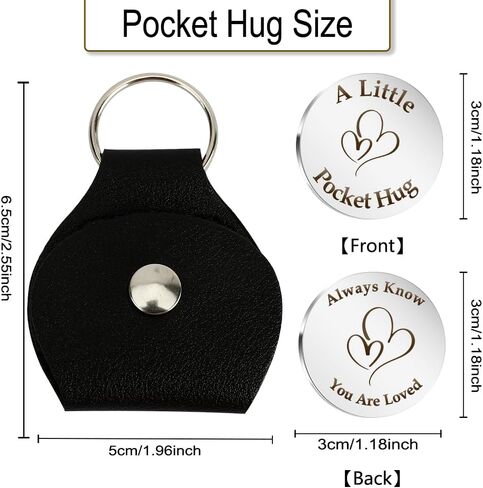 Pocket Hug Token, Spiritual Gifts for Women, Sentimental Gifts for Him, Long Distance Relationship Gifts, Leather Keychain, You Are Loved Gifts for Best Friend Friendship Couples Family Boyfriend in Saudi Arabia