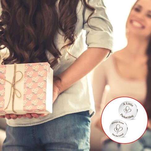 Pocket Hug Token, Spiritual Gifts for Women, Sentimental Gifts for Him, Long Distance Relationship Gifts, Leather Keychain, You Are Loved Gifts for Best Friend Friendship Couples Family Boyfriend in Saudi Arabia