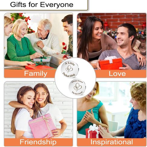 Pocket Hug Token, Spiritual Gifts for Women, Sentimental Gifts for Him, Long Distance Relationship Gifts, Leather Keychain, You Are Loved Gifts for Best Friend Friendship Couples Family Boyfriend in Saudi Arabia